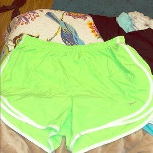 EUC Nike Tempo Neon Green Short - Size Large